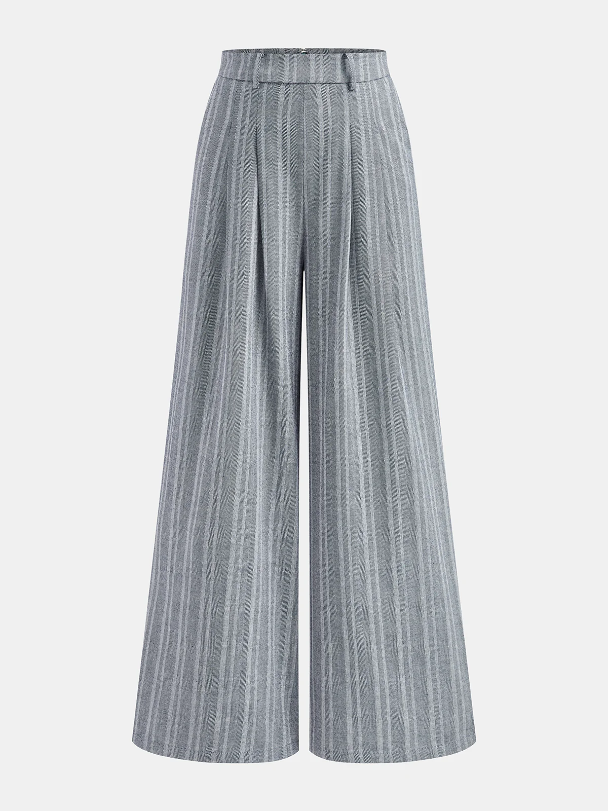 Linen Blend Wide-Leg Pants