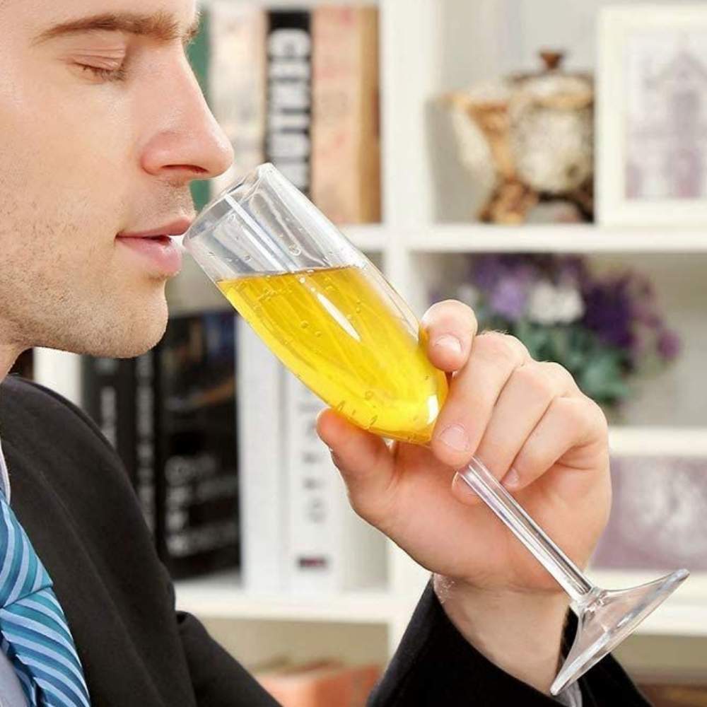 * Plastic Champagne Glasses