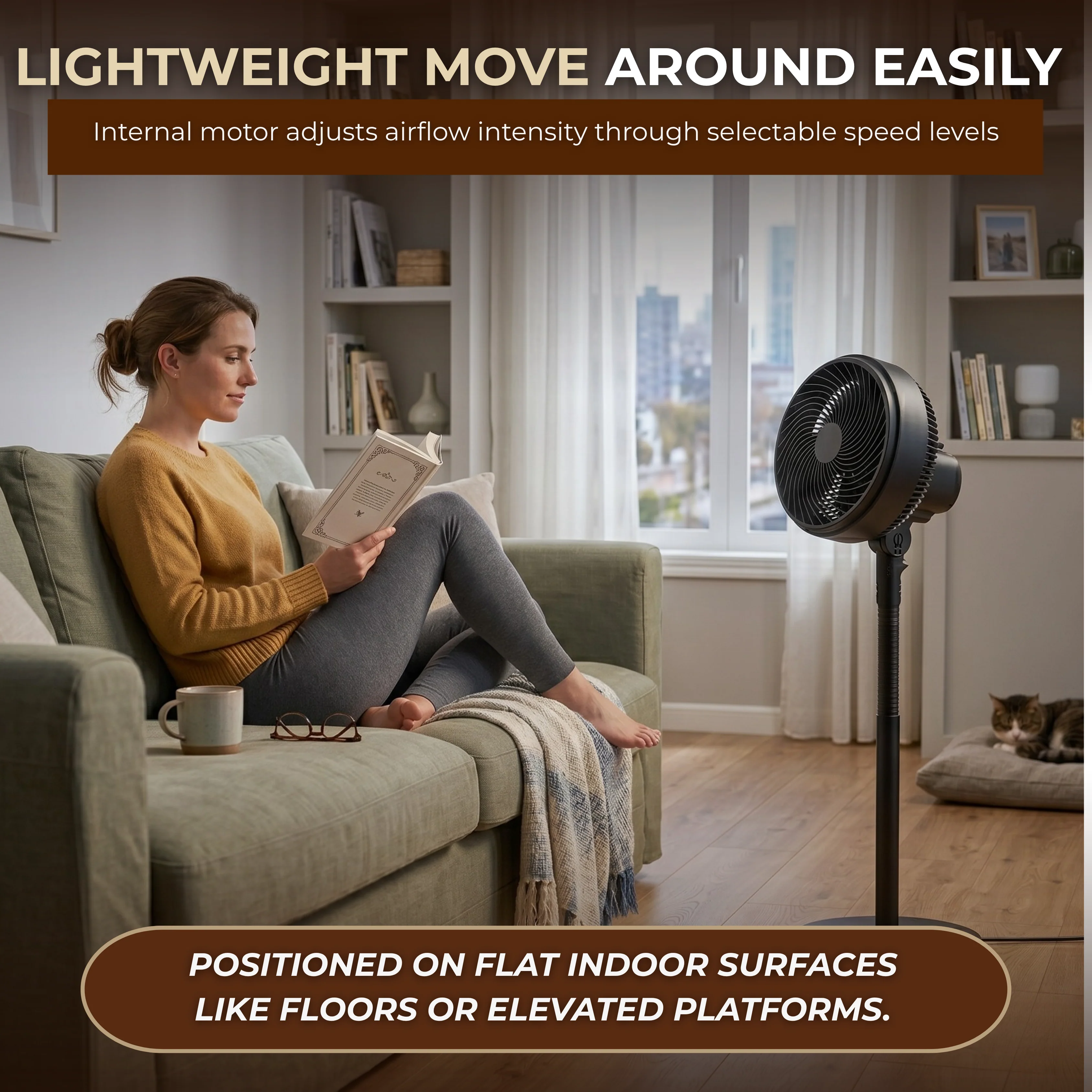Pedestal Air Circulator Fan with Oscillation and 3 Speed Settings Pedestal Air Circulator Fan with Oscillation and 3 Speed Settings