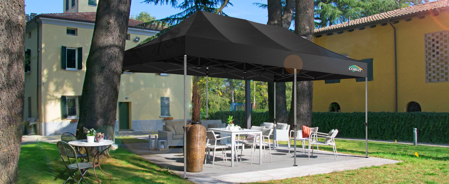 Heavy duty 10x20 commercial pop up canopy with 6 sidewalls