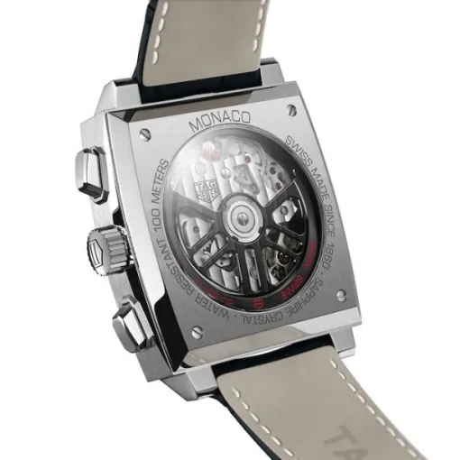 TAG Heuer Monaco Men Automatic Blue Leather Watch CBL2111.FC6453