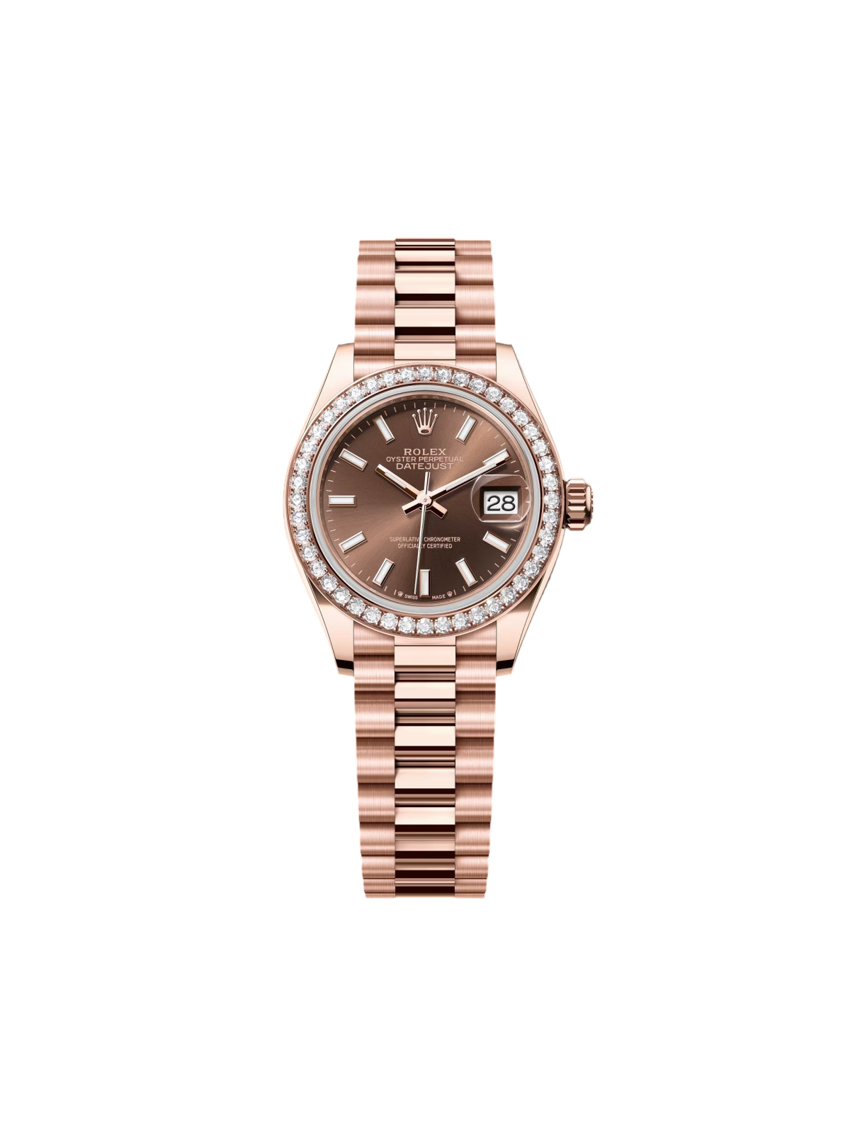 Rolex Lady-Datejust 28mm 279135RBR Chocolate Dial Jubilee Bracelet