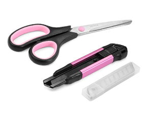 scissors, snap-off Knife