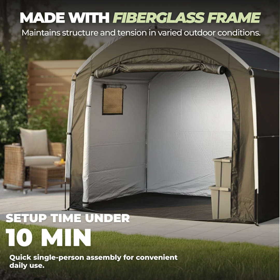 Outdoor Bike Storage Tent Shed Water-resistant Cover for 2â€? Bikes
