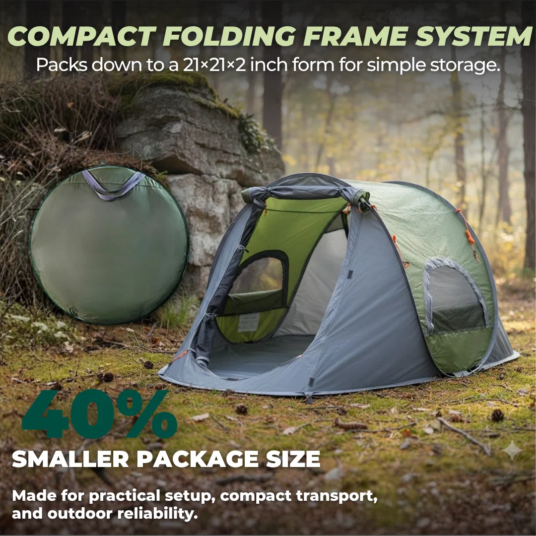 Single Person Pop-Up Camping Tent with Carry Case