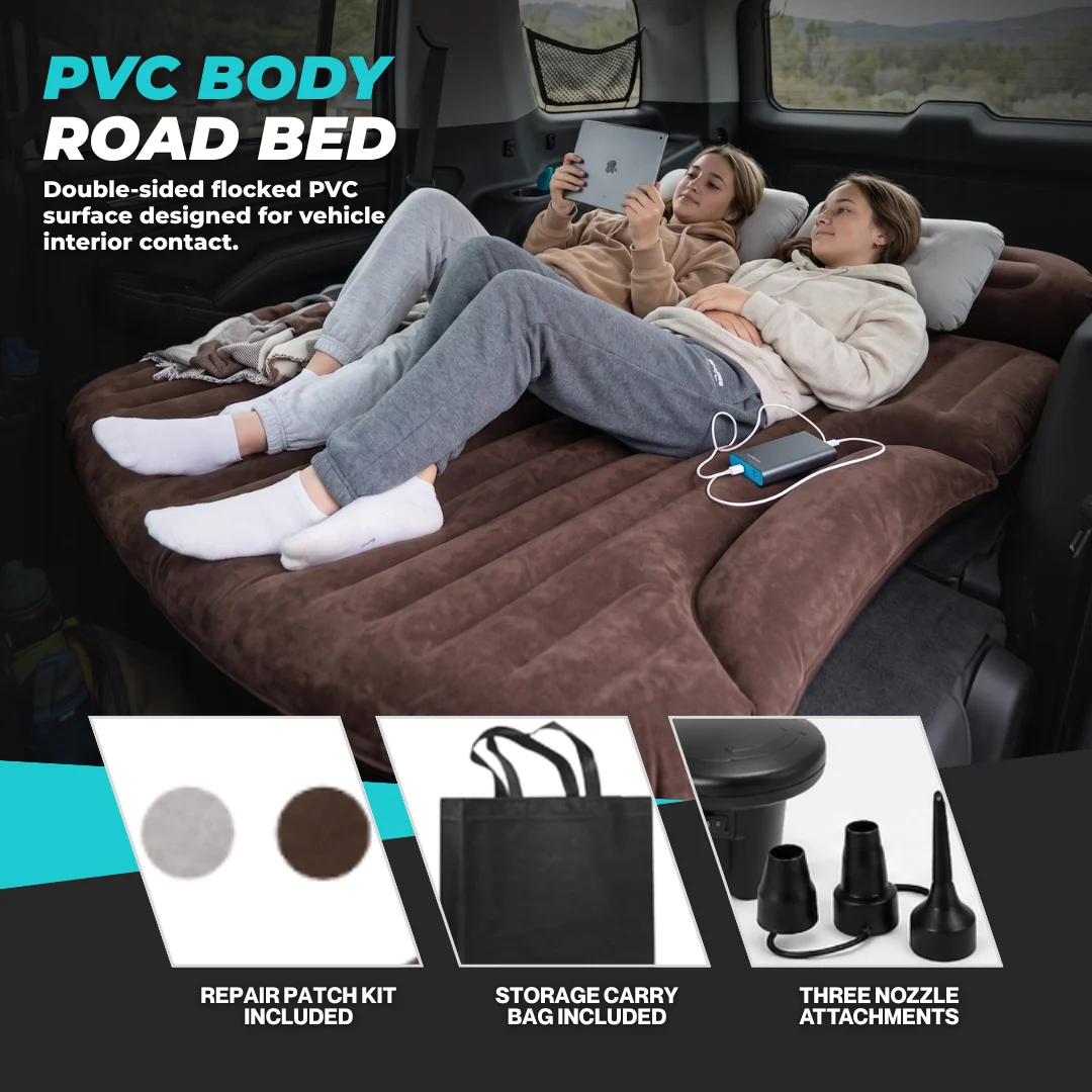 SUV Inflatable Air Mattress for Rear Seat and Trunk with 12V Pump SUV Inflatable Air Mattress for Rear Seat and Trunk with 12V Pump