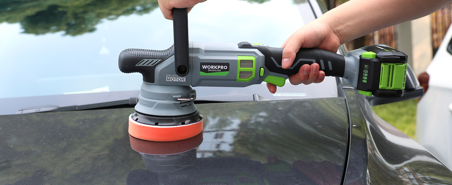 WORKPRO 20V cordless dual action polisher