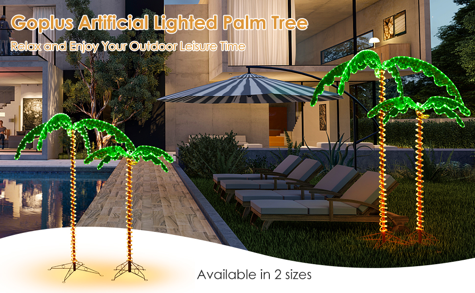 Lighted Palm Tree