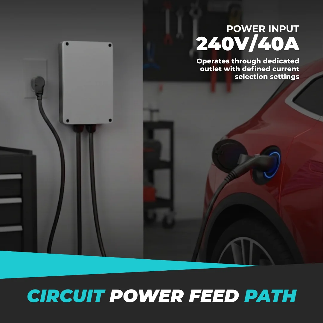Level 2 EV Charger 240V 40A Wall Station NEMA 14-50/6-50 Plug Level 2 EV Charger 240V 40A Wall Station NEMA 14-50/6-50 Plug