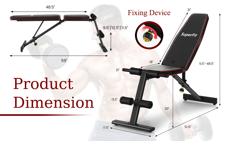 Adjustable Weight Bench for Full Body Workout