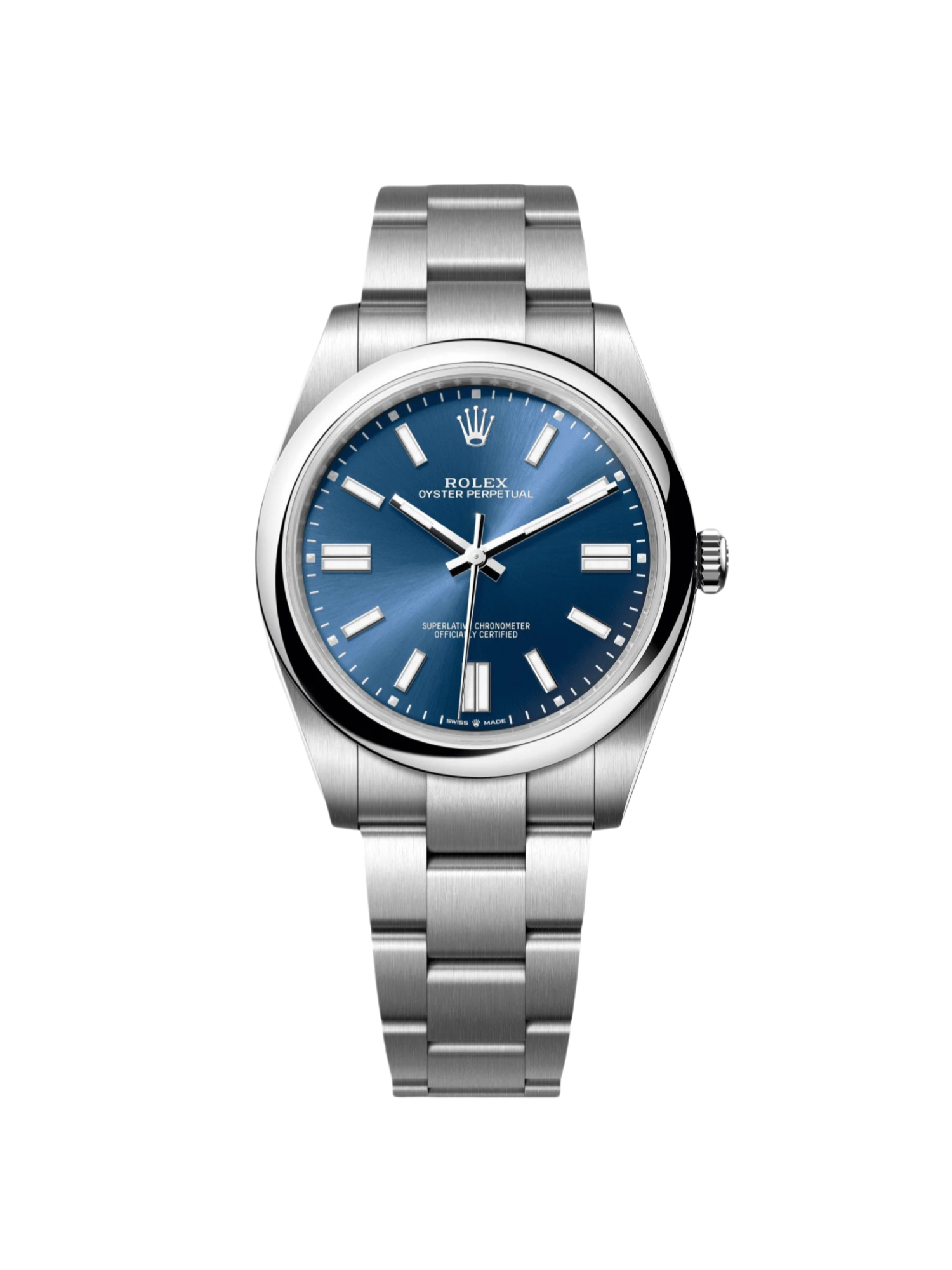 Rolex Oyster Perpetual 41mm 124300-0003 Oyster Perpetual Stainless Steel Blue Index Dial Watch