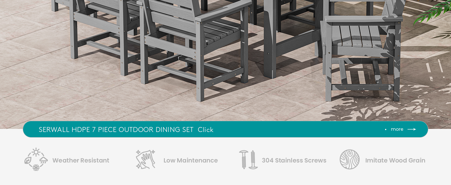 gray polywood outdoor furniture