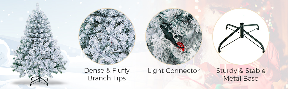 Snow Flocked Christmas Tree