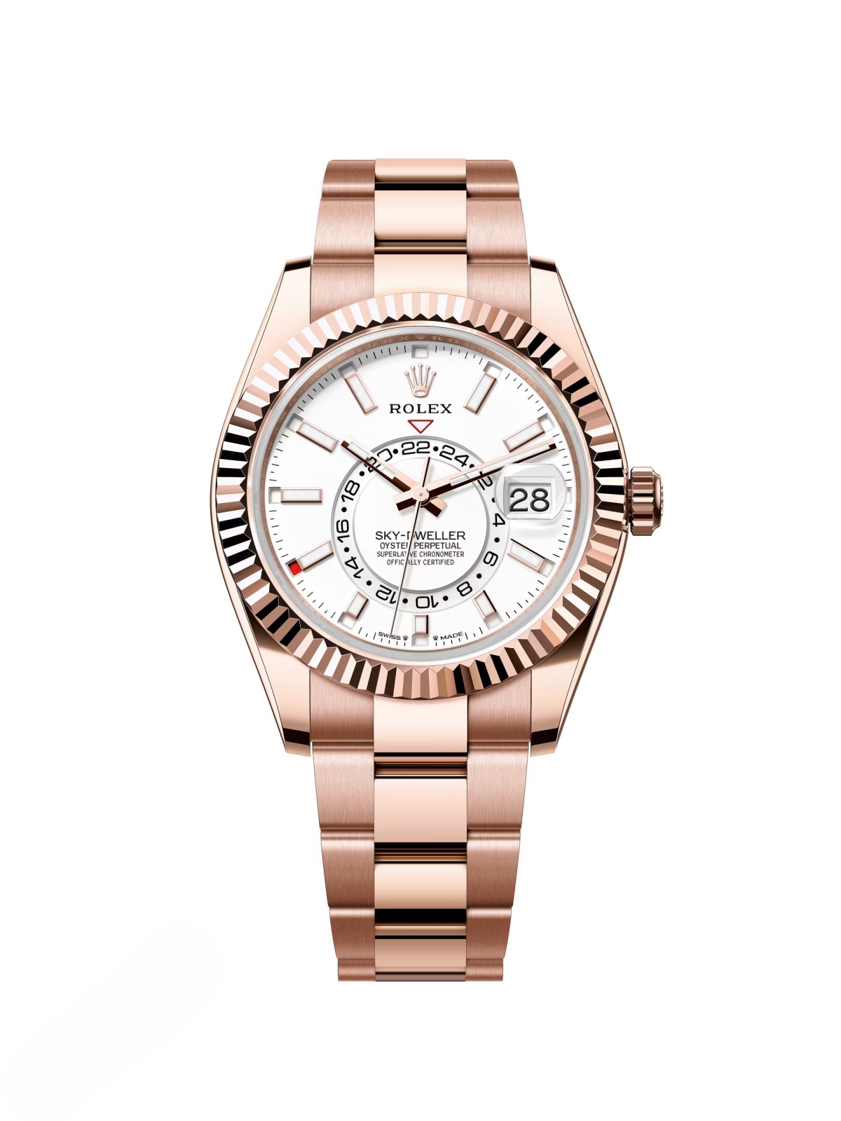Rolex Sky-Dweller 42mm 336935-0003/0007 Rose Gold White Dial Oyster