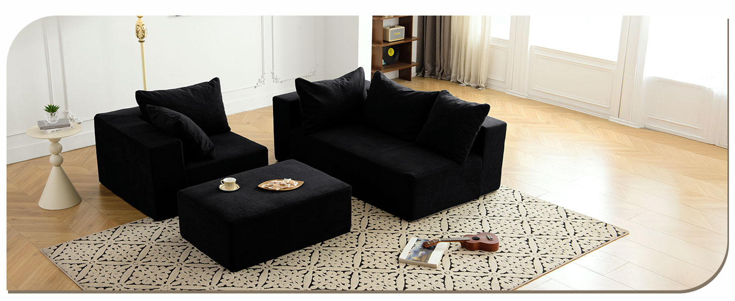 black sectional couch