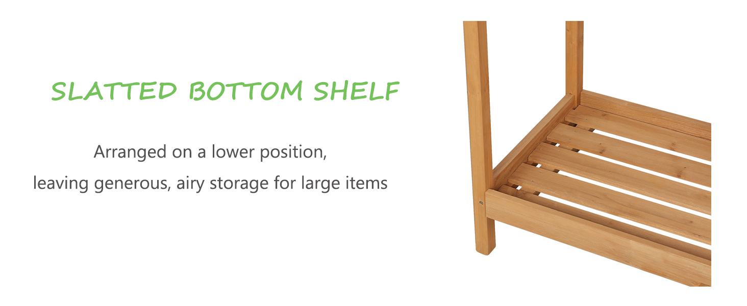 slatted bottom shelf