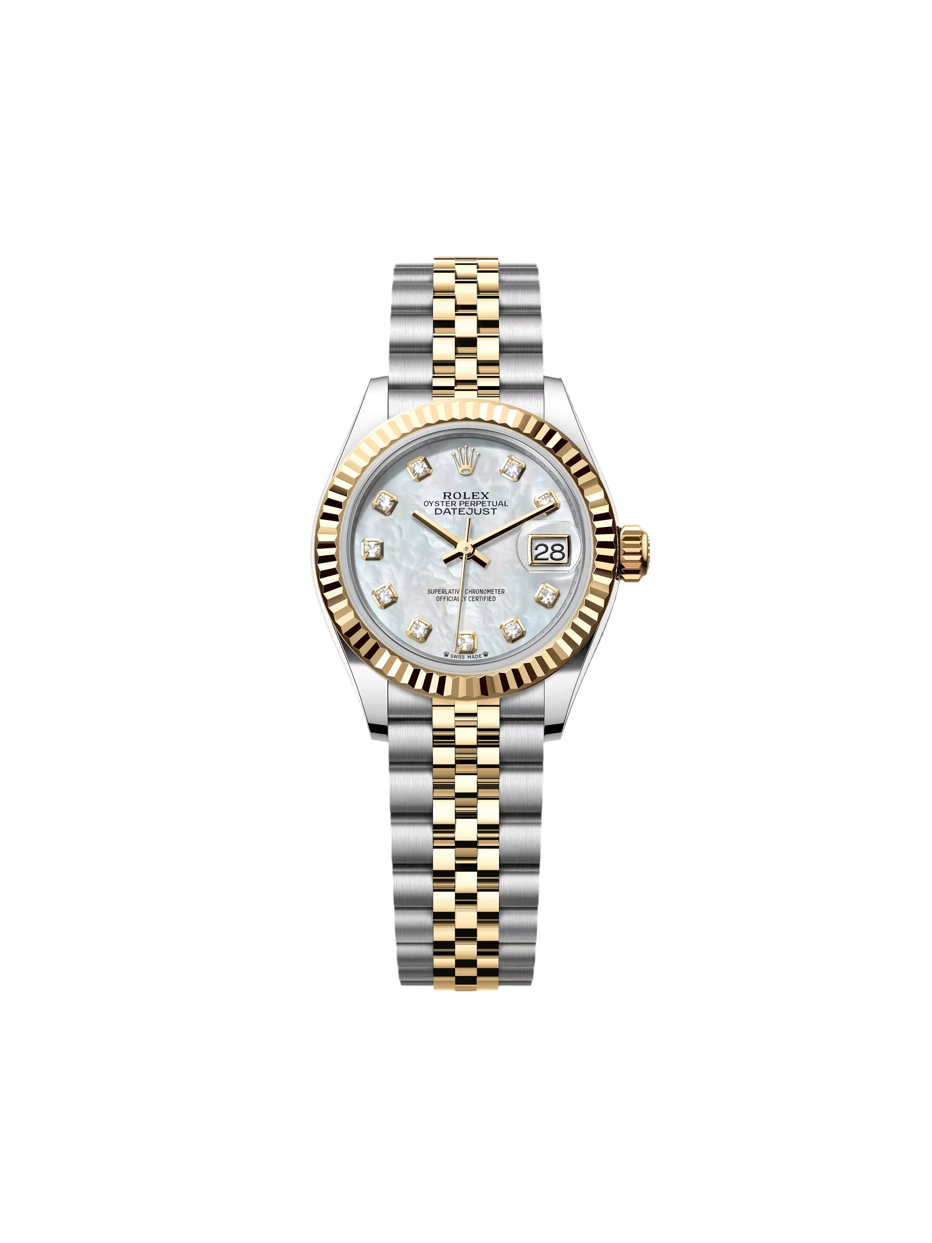 Rolex Lady-Datejust 28mm 279173 Mother of Pearl Diamond Dial Oyster Bracelet