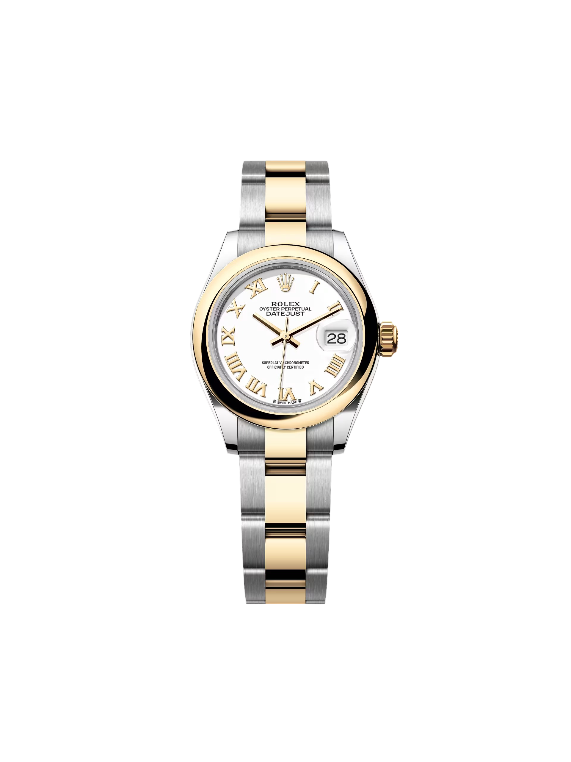 Rolex Lady-Datejust 28mm 279163 White Roman Dial Oyster Bracelet