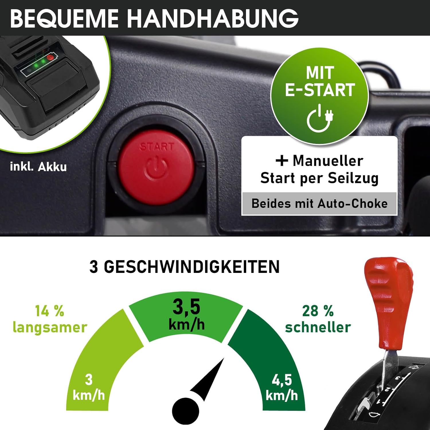 BRAST® Benzin Rasenmäher Trike mit Antrieb | 5,2kW(7PS) | 53cm Schnittbreite | viele Modelle | TÜV | 4 Takt OHV Motor | 30-80mm Schnitthöhe | 60L Fangkorb | Stahlgehäuse | Speed