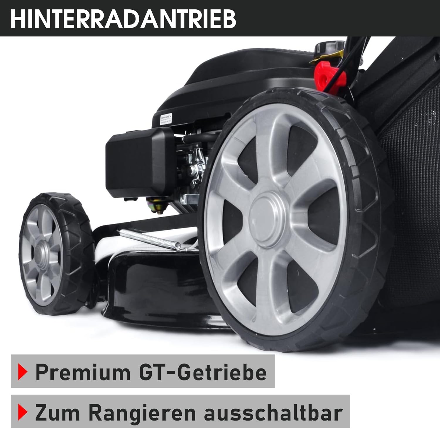 BRAST® Benzin Rasenmäher mit Antrieb | 5,2kW (7PS) | 55cm Schnittbreite | viele Modelle | TÜV | 30-80mm Schnitthöhe | 60L Fangkorb | 4 Takt OHV Motor | Stahlgehäuse | Power
