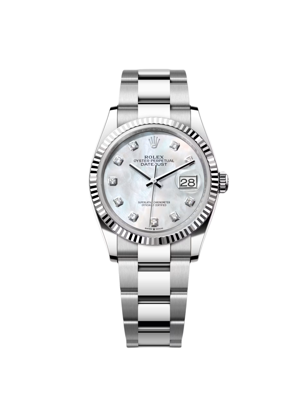 Rolex Datejust 36mm 126234 Mother of Pearl Diamond Dial Oyster Stainless Steel