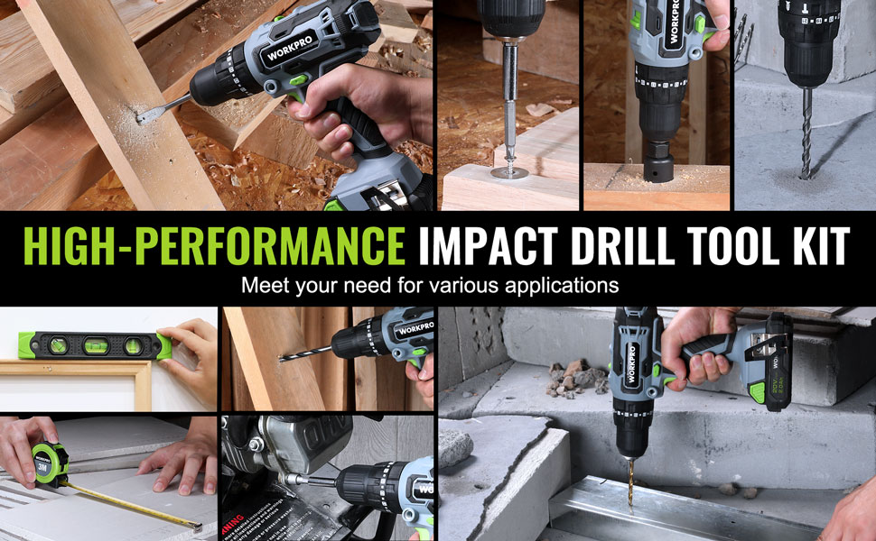 high performance impact drill tool kit