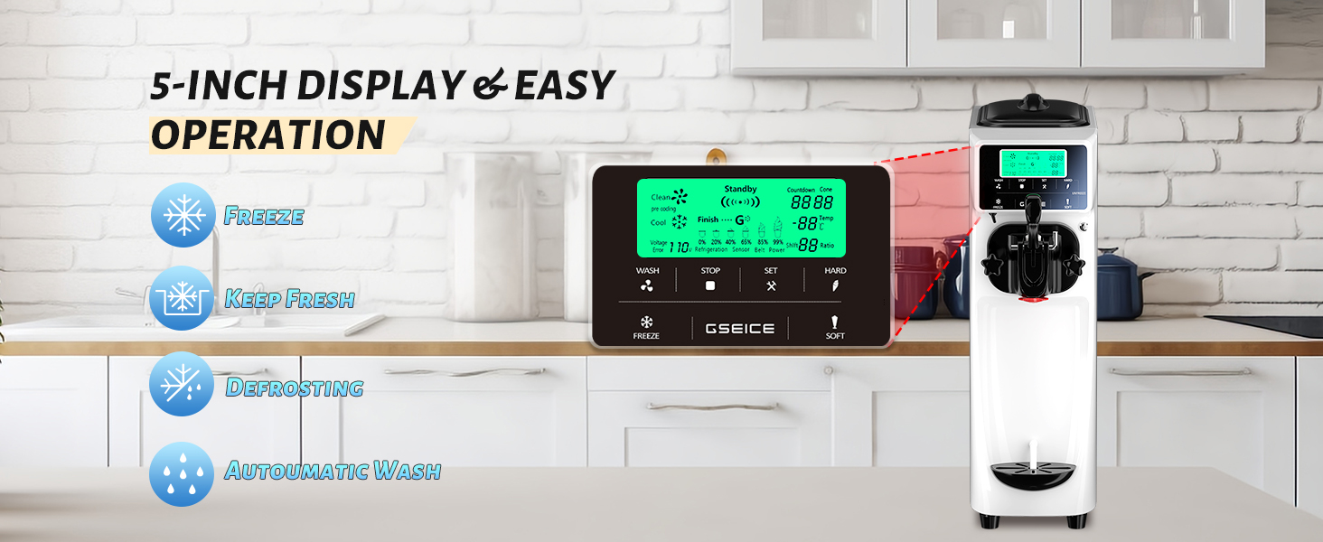 5-inch Display & Easy Operation