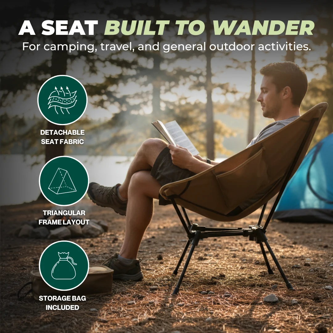 Lightweight Outdoor Folding Chair with 330 lbs Load Capacity Lightweight Outdoor Folding Chair with 330 lbs Load Capacity