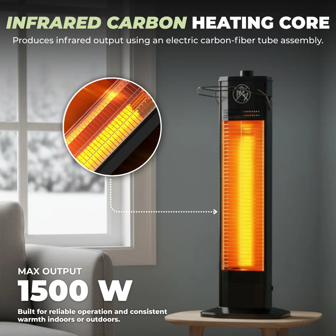 Tower Electric Patio Heater with Heat Levels and Timer Control Remote Tower Electric Patio Heater with Heat Levels and Timer Control Remote