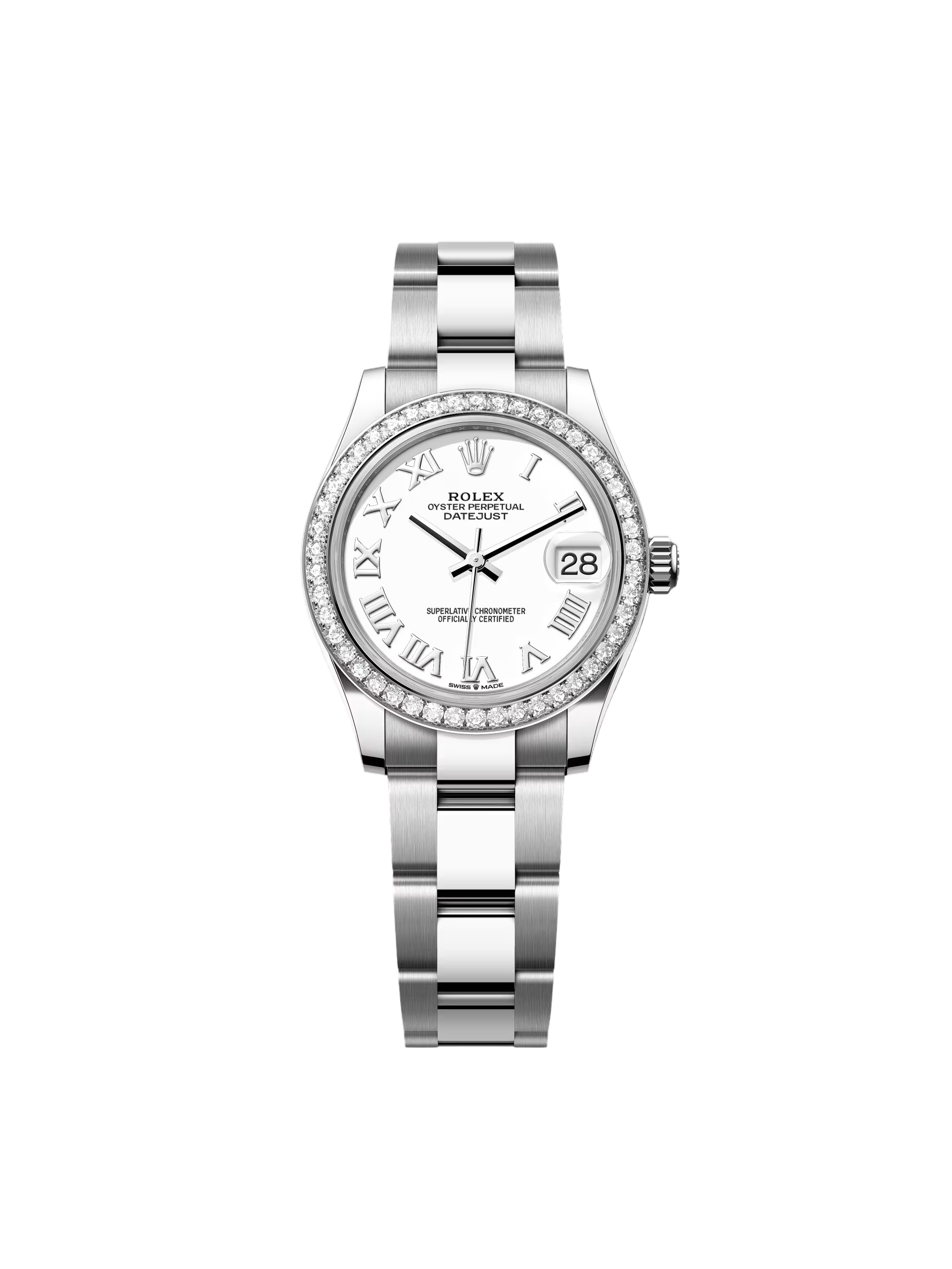 Rolex Datejust m278384RBR-0013/0014 White 31mm Dial Oyster Watch