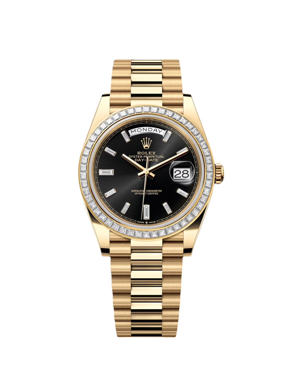 Rolex Day-Date 40mm 228398TBR-0001 Bright Black Dial President Watch