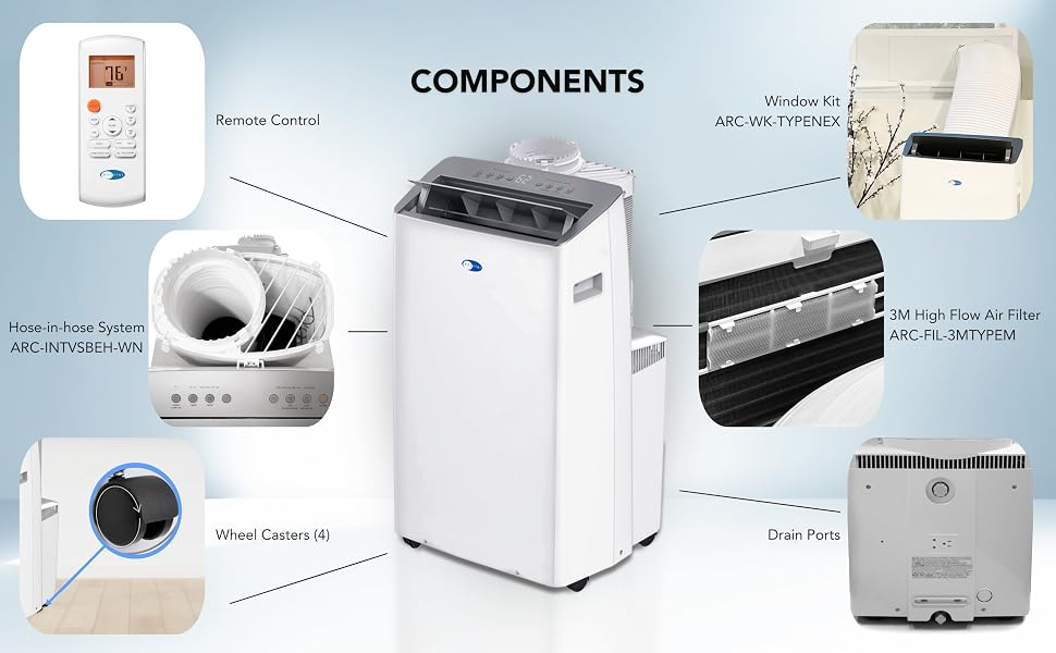 ARC-1230WN portable air conditioner, portable ac, best portable ac, Quiet portable air conditioner