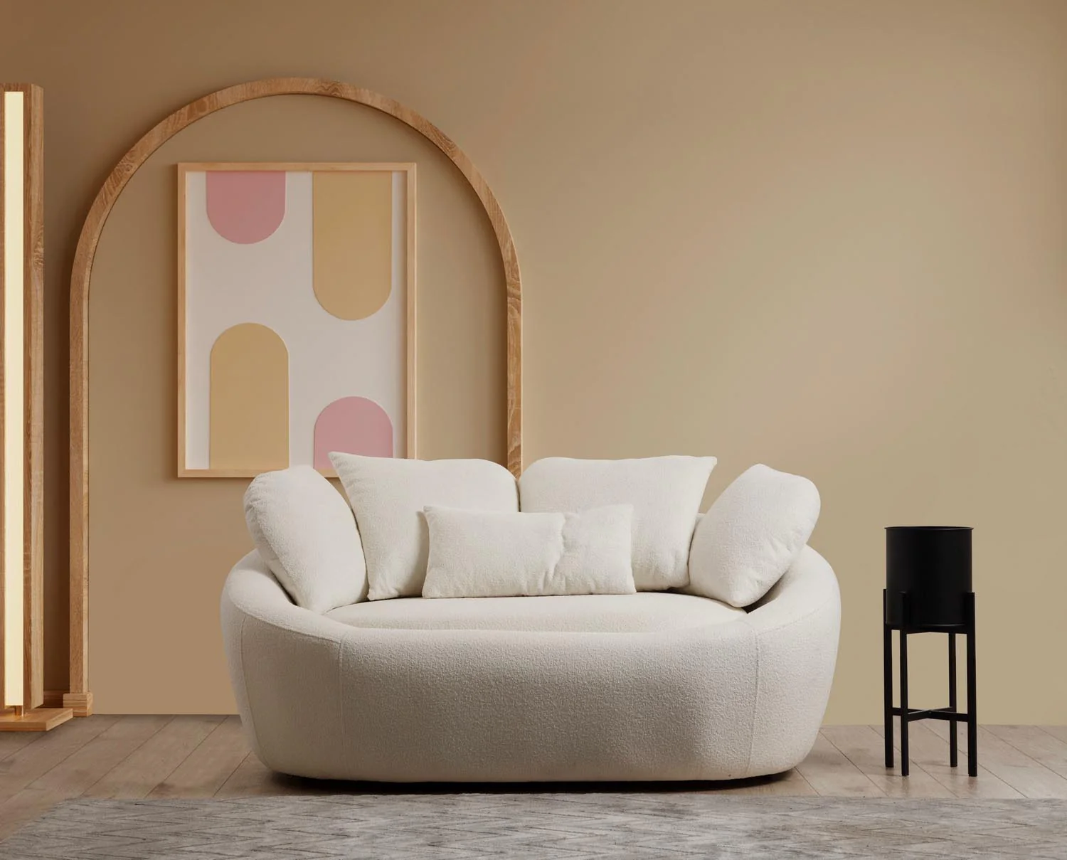 Midye 2er Sofa - Sahne