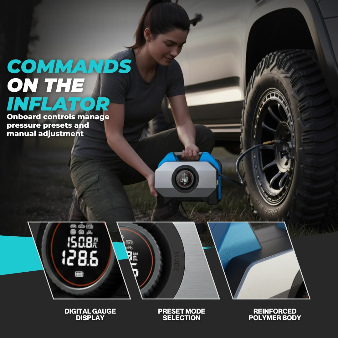 Cordless Tire Inflator Air Compressor Dual Cylinder 160 PSI Max Cordless Tire Inflator Air Compressor Dual Cylinder 160 PSI Max