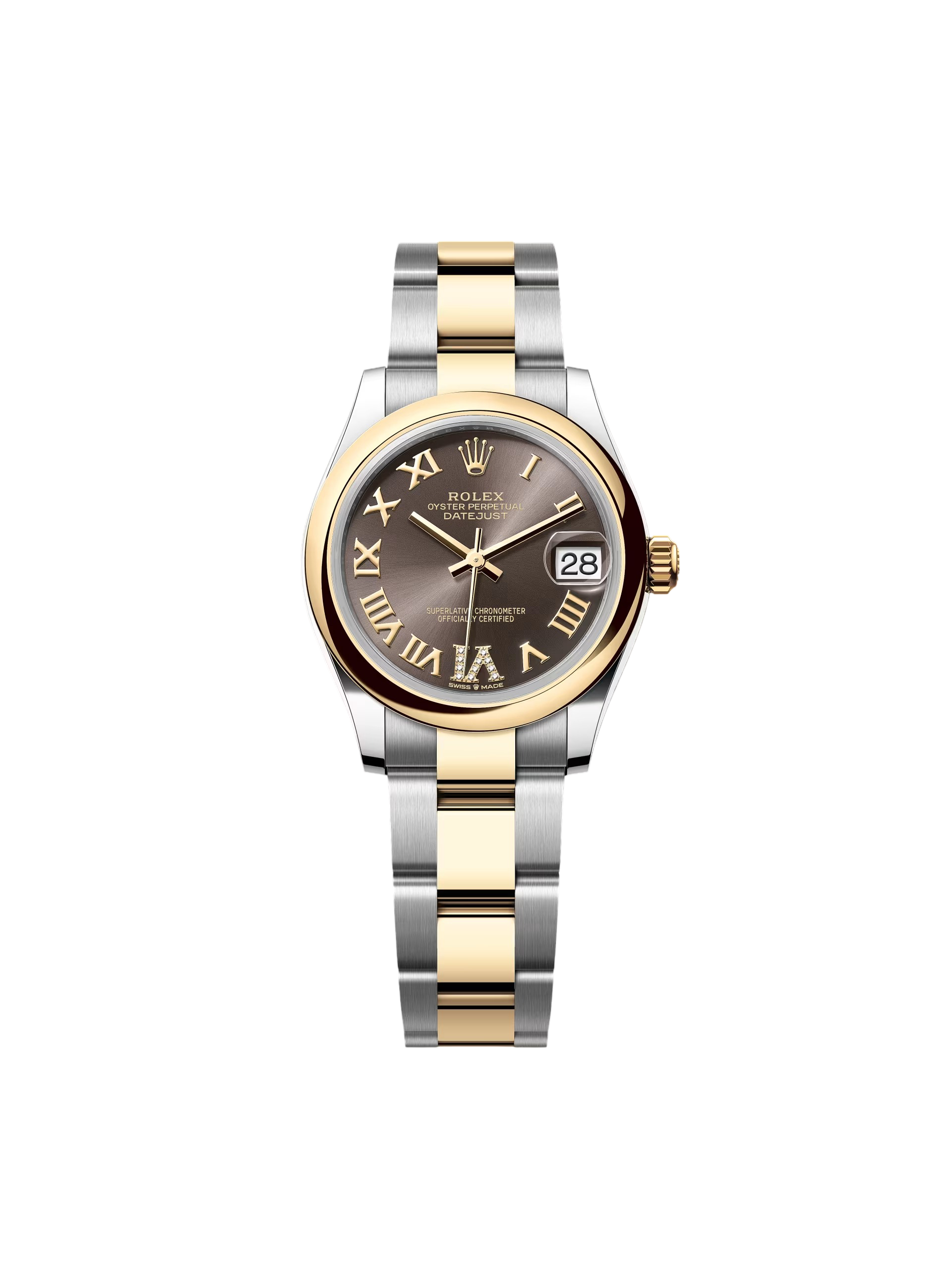 Rolex Datejust m278243-0013/0014 31mm Dark Grey Dial Yellow Rolesor Oyster Watch