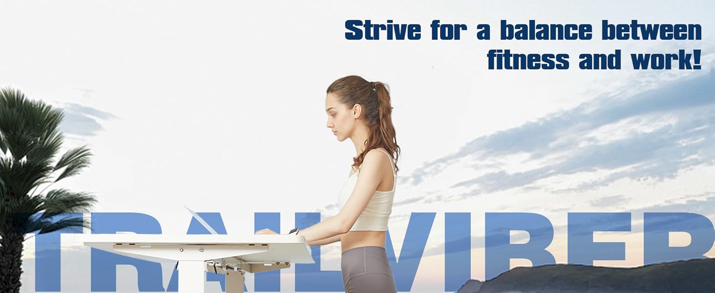 Trailviber walking pad treadmill with 12% auto incline