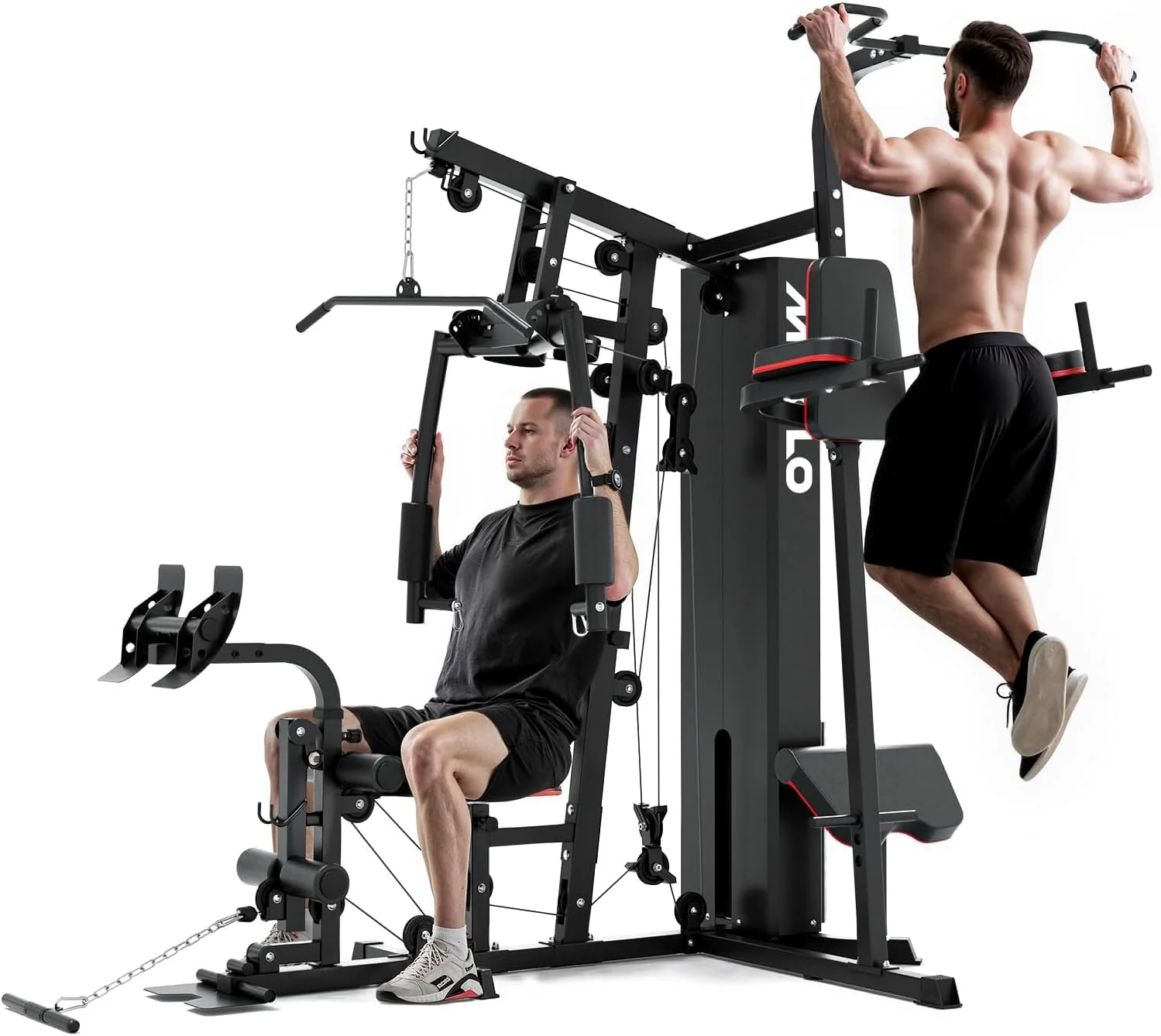 Mikolo Home Gym, Workout Station with 150LBS Weight Stack, Multifunctional Home Gym