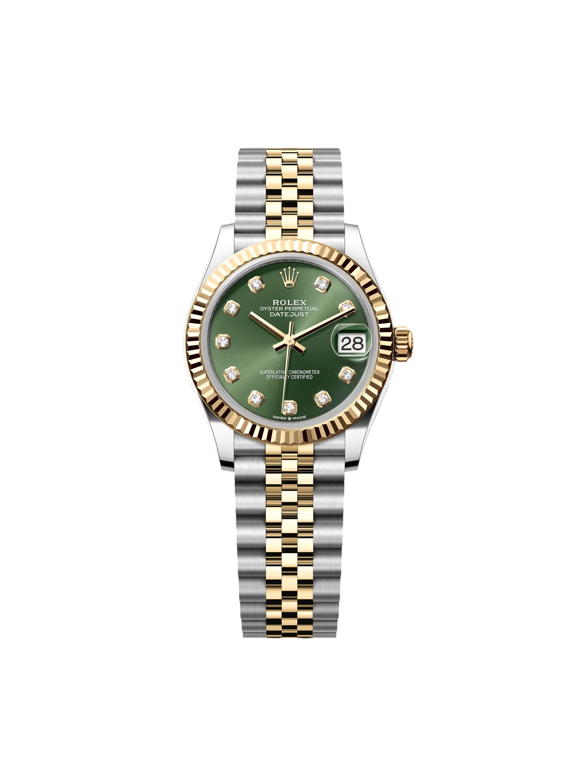 Rolex Datejust m278273-0029/0030 31mm Olive Green Dial Stainless Steel and Yellow Gold Oyster Watch