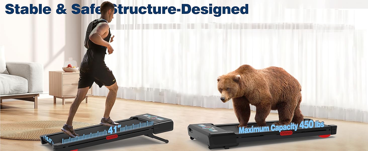 walking pad treadmill with 12% 9-level auto incline 400+lbs capacity