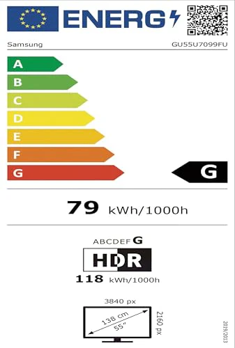Samsung Crystal UHD 4K U7099F 55 Zoll (138 cm) LED Fernseher, Crystal Prozessor 4K, MetalStream Design, SmartThings, Knox Security, Gaming Hub, AI Upscaling, Kostenlose Inhalte, Smart AI TV