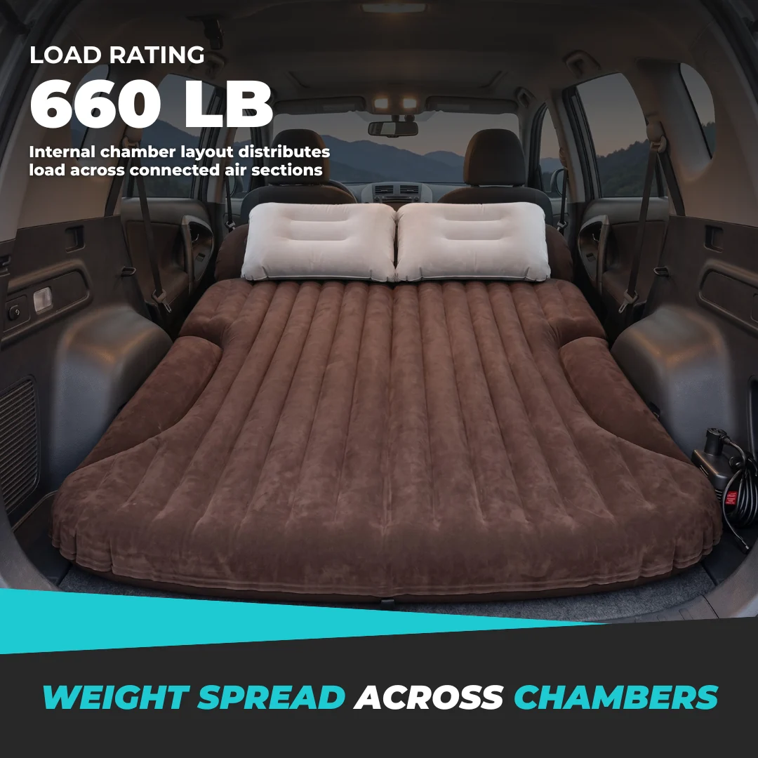 SUV Inflatable Air Mattress for Rear Seat and Trunk with 12V Pump SUV Inflatable Air Mattress for Rear Seat and Trunk with 12V Pump