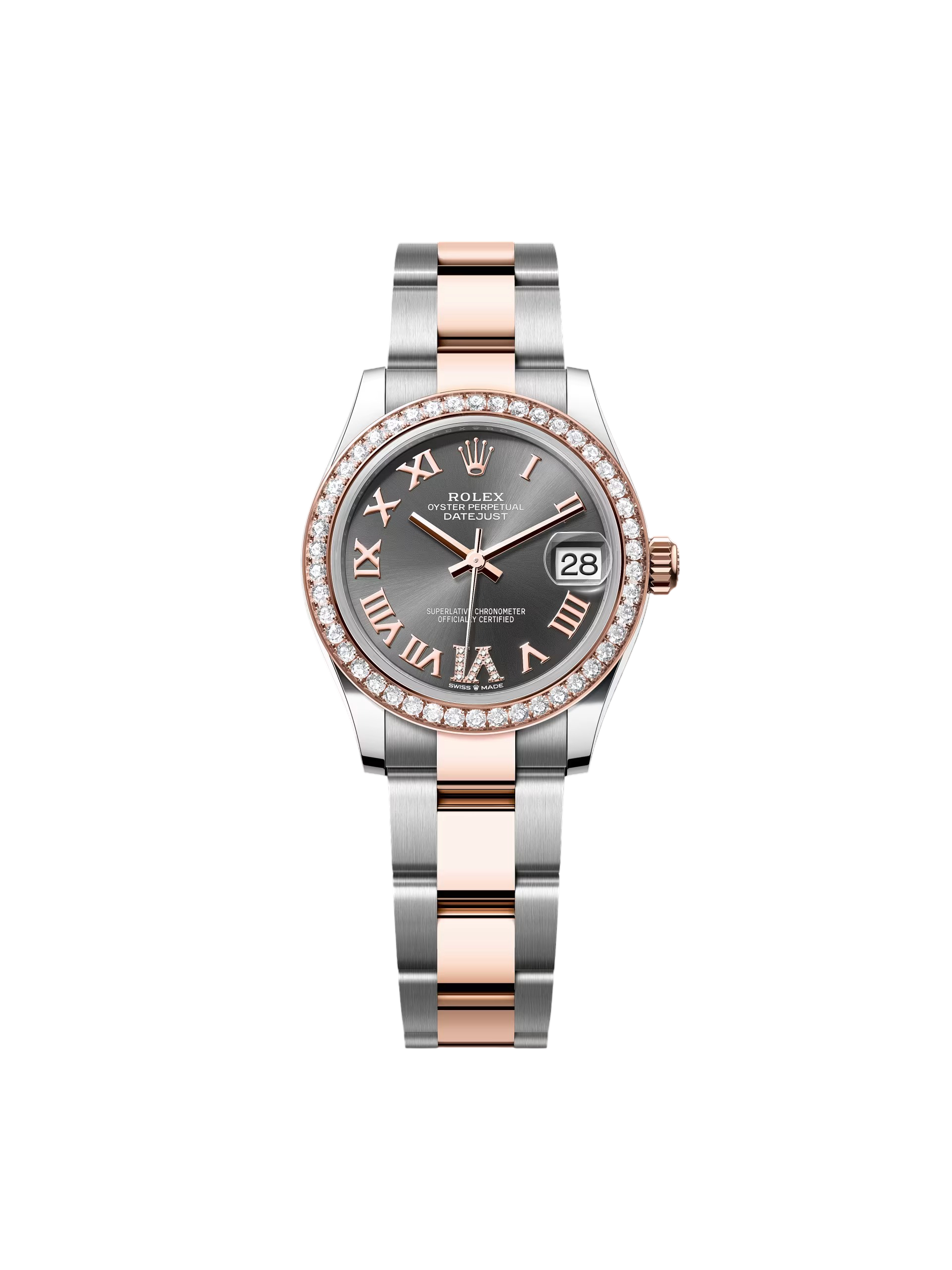 Rolex Datejust m278381-0029/0030 Slate Roman Diamond Dial Diamond-Set Bezel 31mm
