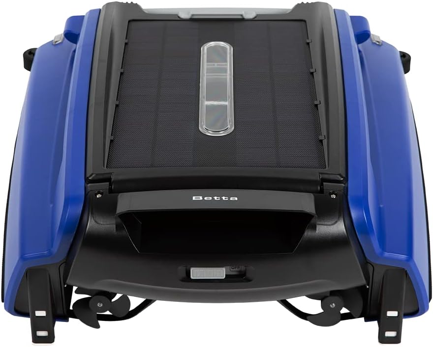 Solarbetriebener automatischer Roboter-Skimmer-Reiniger für Pools mit 30 Stunden kontinuierlicher Reinigungsleistung durch Akkubetrieb und überarbeiteten, salz- und chlortoleranten Twin-Motoren (weiß)