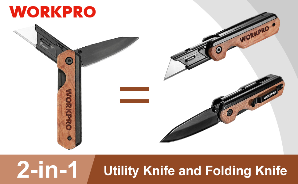utility knife box cutter opener folding razor blade belt pocket heavy duty camping quick change
