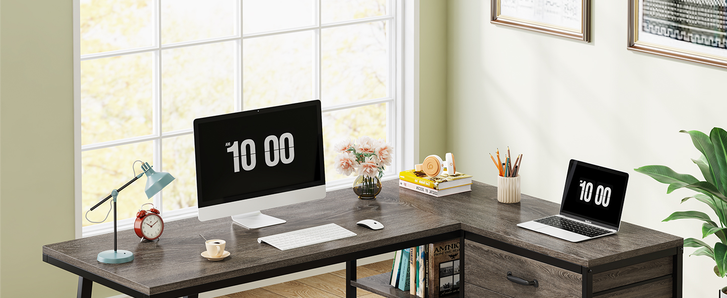 L SHAPED DESK 