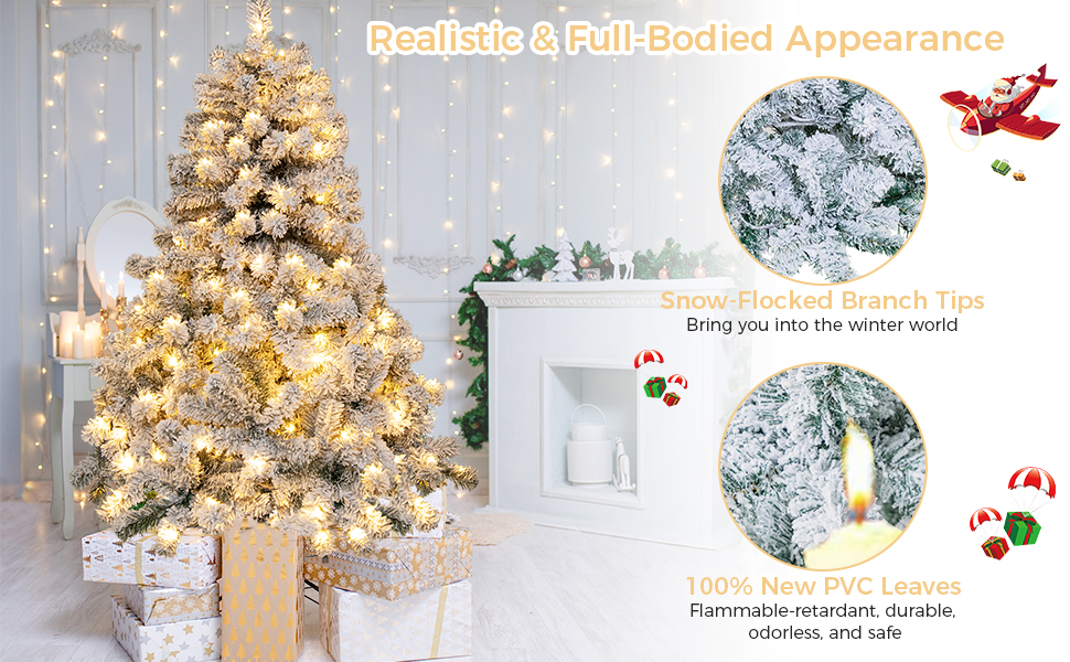 Snow Flocked Christmas Tree