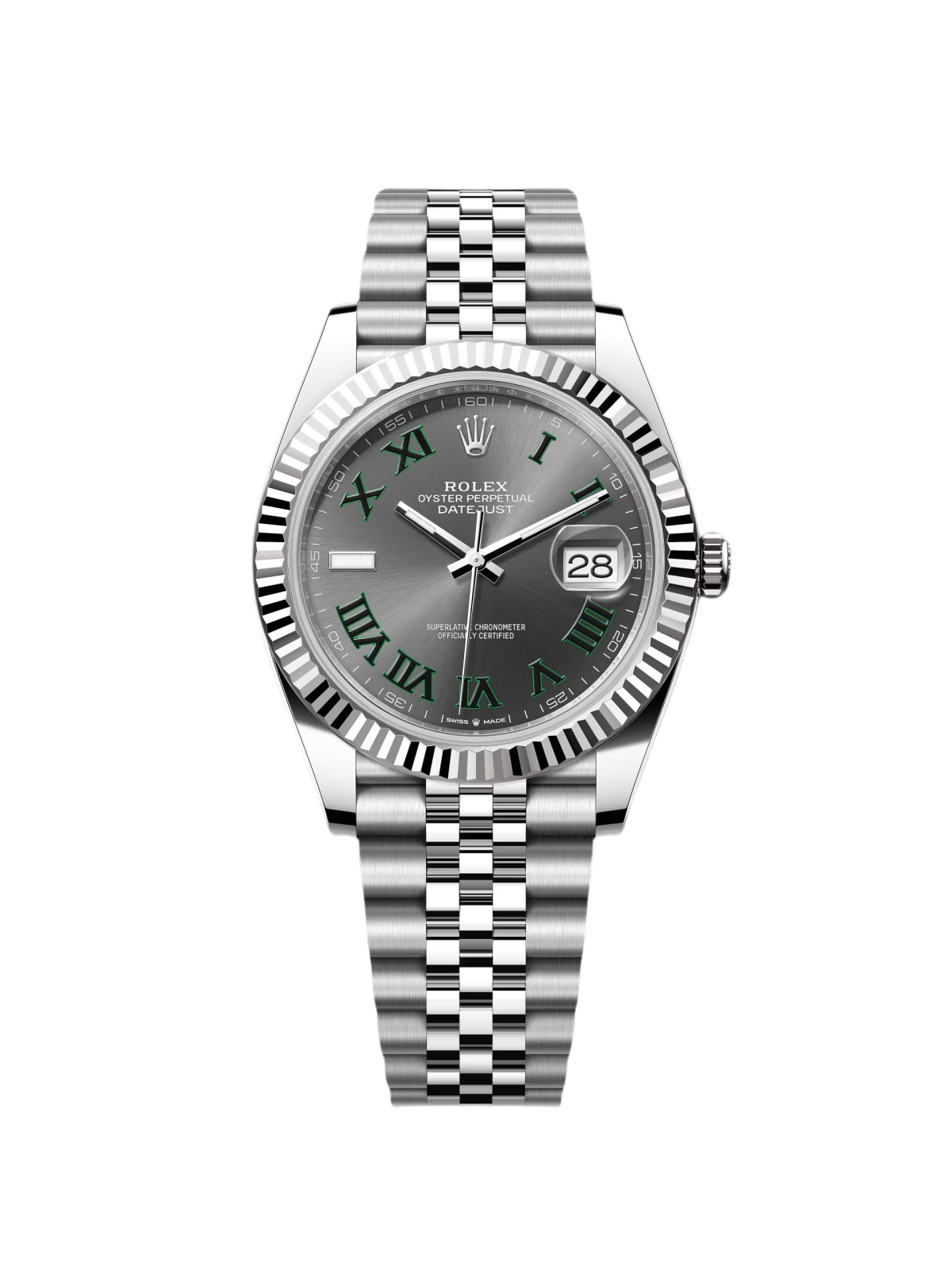 Rolex Datejust 41mm 126334 Slate Roman Jubilee Stainless Steel Mens Watch