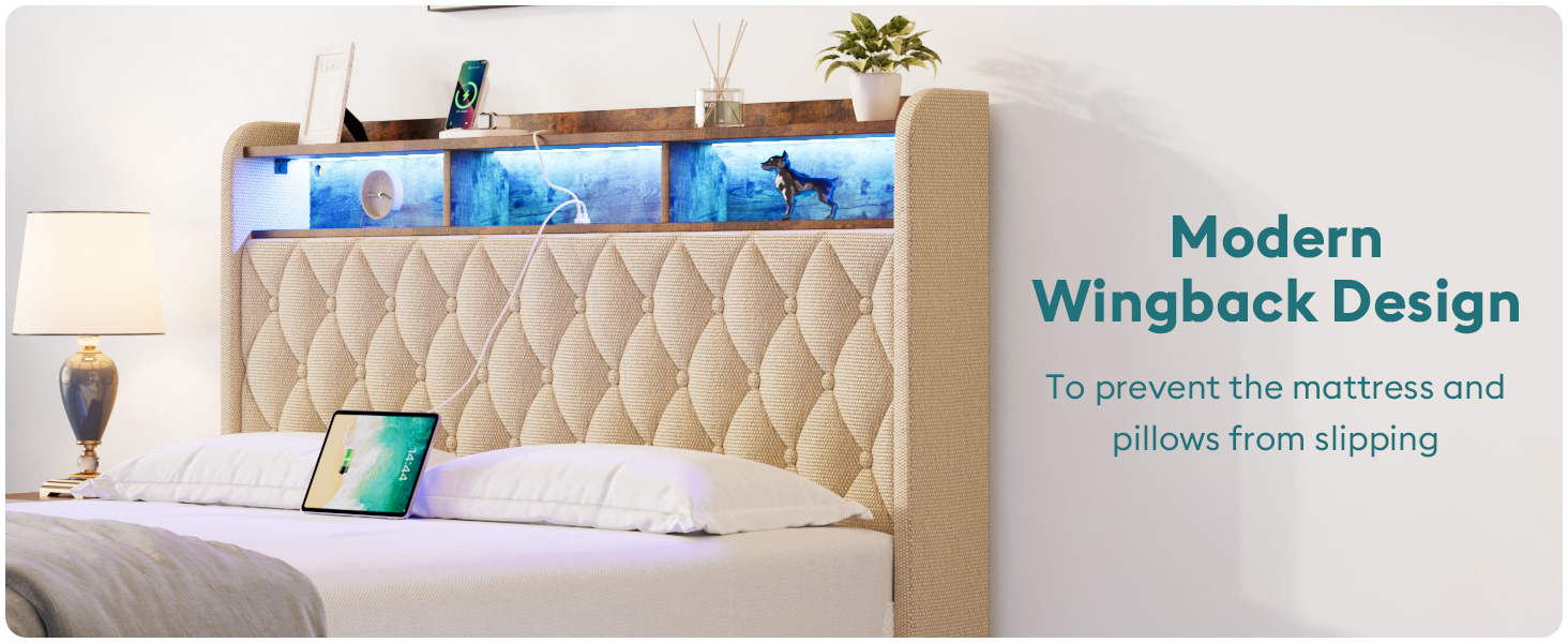 modern queen bed frame