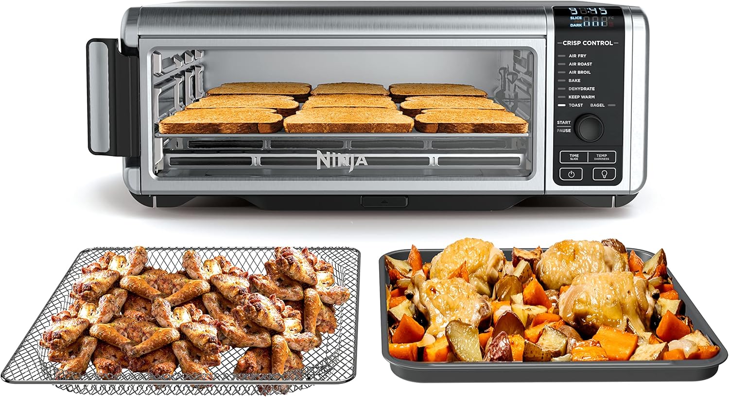 Ninja Digital Air Fryer & Toaster Oven | 8-in-1 Functionality | Flip-Up Design | XL Capacity