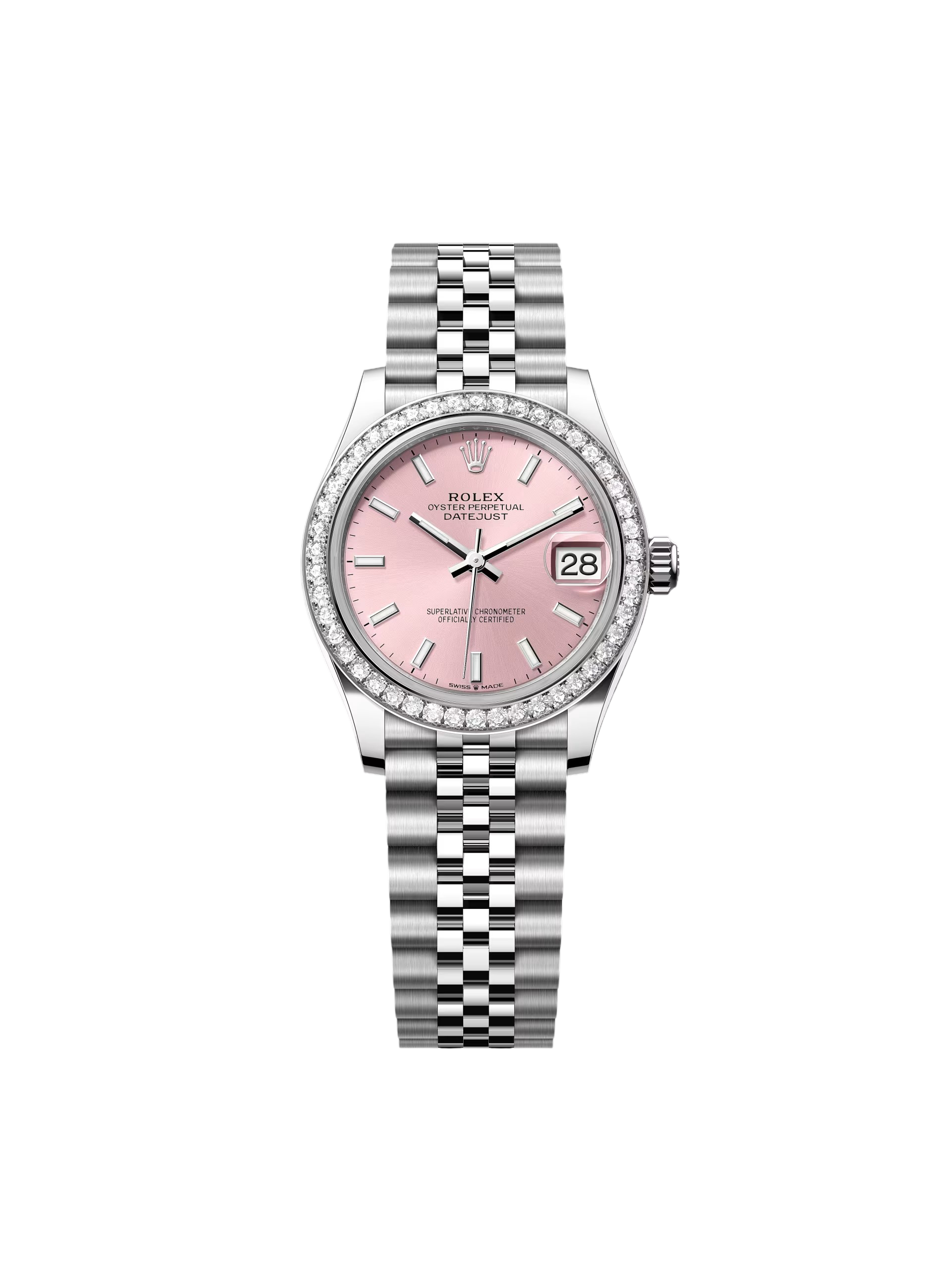 Rolex Datejust m278384RBR-0017/0018 Pink 31mm Dial Oyster Watch